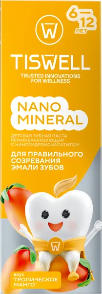 Изображение Зубная паста детская 6-12лет Тисвелл нано минерал манго Арнест ЮниРусь ООО к/у, 60 мл