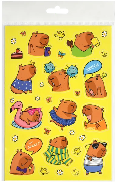 Изображение Набор наклейки 1 лист Феникс+ мемы капибара Феникс+ м/у, 1 шт