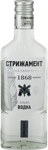 Изображение Водка Спирт Альфа 40% Стрижамент спешиал Стрижамент с/б, 0,25 л