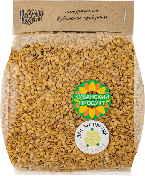 Изображение Семена Поздний завтрак лен золотистый Поздний завтрак лайф п/у, 350 г