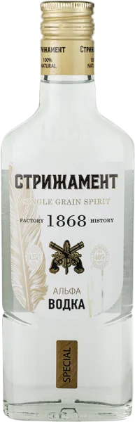 Изображение Водка Спирт Альфа 40% Стрижамент ориджинал Стрижамент с/б, 0,25 л