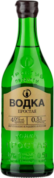 Изображение Водка Спирт Люкс 40% Простая Стрижамент с/б, 0,5 л