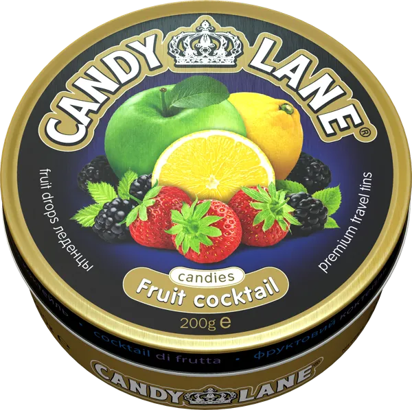 Изображение Карамель Кэнди Лейн фруктовый коктейль Сладкая сказка ж/б, 200 г