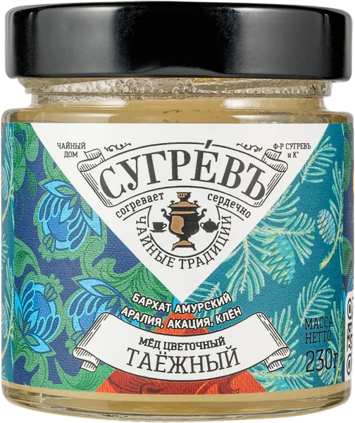 Изображение Мед цветочный Сугревъ таежный Хроменко НН с/б, 230 г
