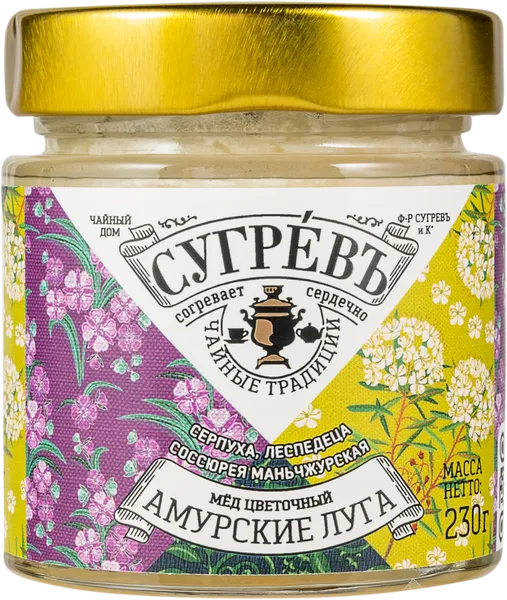 Изображение Мед цветочный Сугревъ Амурские луга Хроменко НН с/б, 230 г