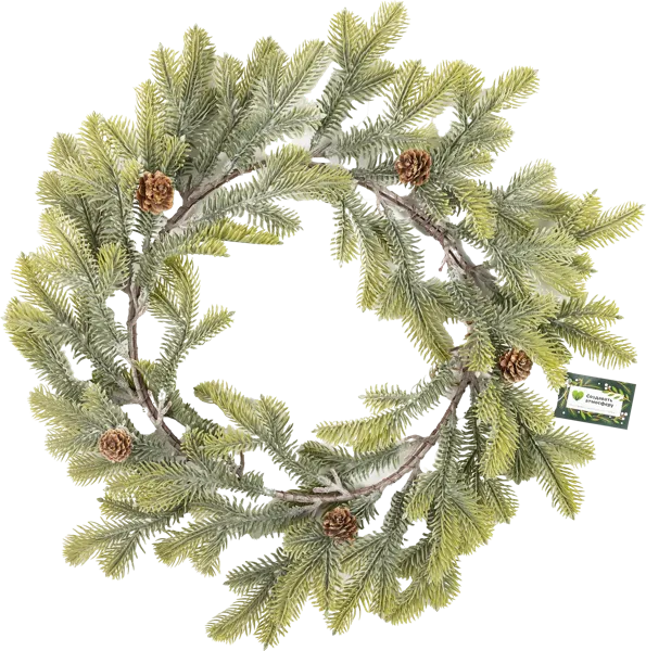 Изображение Венок 42см рождественский Табрис создавай атмосферу шишки ледяной Кристмас Квин , 1 шт