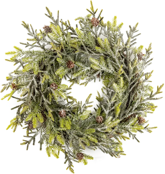 Изображение Венок 50см рождественский Табрис создавай атмосферу шишки ледяной Кристмас Квин , 1 шт