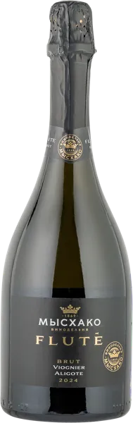 Изображение Вино игристое белое брют Мысхако Флюте ЗГУ Алиготе Вионье Мысхако с/б, 0,75 л