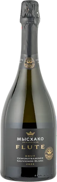 Изображение Вино игристое белое брют Мысхако Флюте ЗГУ Совиньон Блан Гевюрцтрами Мысхако с/б, 0,75 л