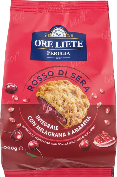 Изображение Печенье с начинкой Оре Лиете из Умбрии с гранатово-вишневой Тедеско м/у, 200 г