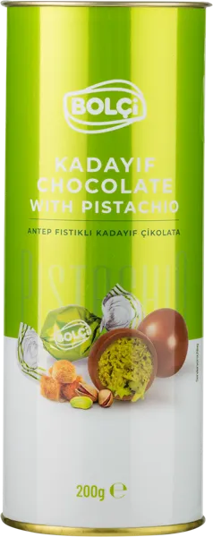 Изображение Конфеты в молочном шоколаде Болчи дубайский фисташка и катаифи Болчи Чиколата ж/б, 200 г