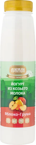 Изображение Йогурт 2,8-5,6% из козьего молока Лукман яблоко груша Надеждинский КМК п/б, 300 мл