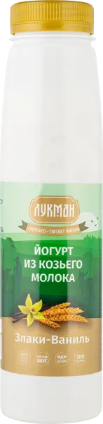 Изображение Йогурт 2,8-5,6% из козьего молока Лукман злаки ваниль Надеждинский КМК п/б, 300 мл