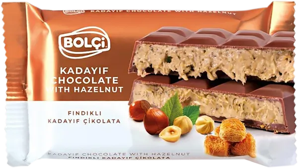 Изображение Шоколад молочный Болчи дубайский фундук и катаифи Болчи Чиколата м/у, 65 г