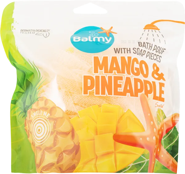 Изображение Мочалка для тела с мылом Балми роза ананас Балми м/у, 1 шт
