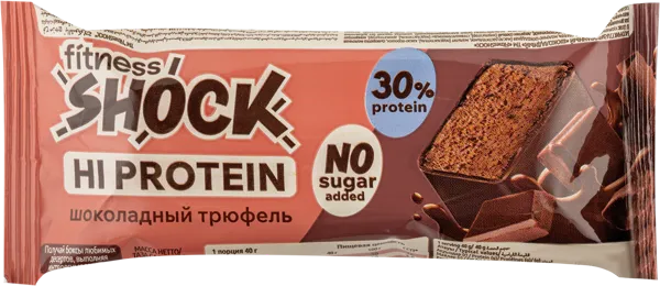 Изображение Батончик протеиновый Фитнес шок шоколадный Фитнес десерты м/у, 40 г