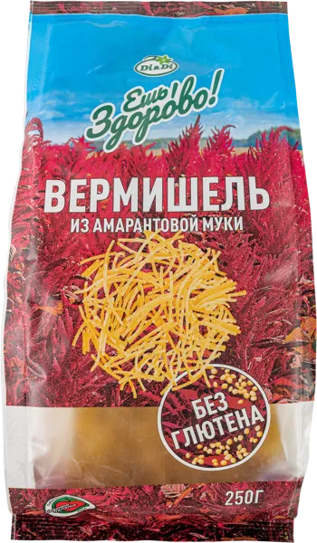 Изображение Макароны из амарантовой муки Ешь Здорово вермишель Ди энд Ди м/у, 250 г