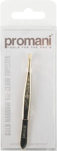 Изображение Пинцет для бровей Промани нержавеющая сталь золото Реплин п/у, 1 шт