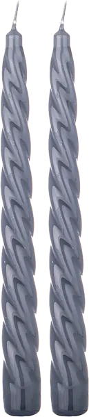 Изображение Свеча 23см серые Эдпол витые Эдпол , 2 шт
