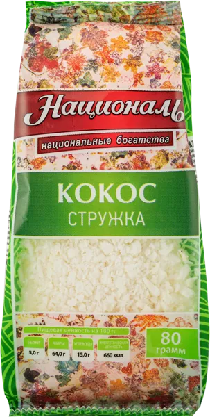 Изображение Кокосовая стружка Националь Ангстрем Трейдинг п/у, 80 г