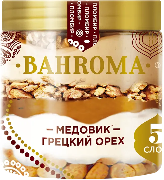 Изображение Мороженое пломбир Бахрома медовик грецкий орех Шин Лайн пу, 320 г