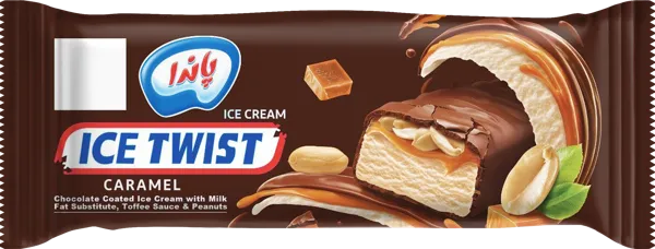 Изображение Мороженое в шоколадной глазури Айс Твист с соусом тоффи и арахисом Михан Фуд м/у, 60 г