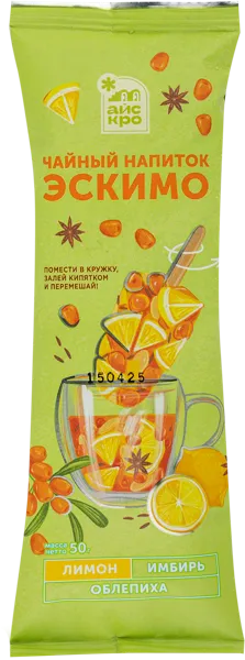 Изображение Чайный напиток лимоном зам Айскро эскимо с облепихой Иль Мио Мороженко м/у, 65 г