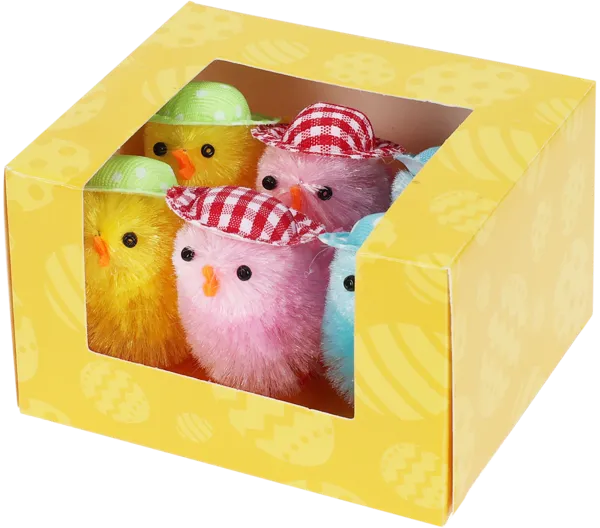 Изображение Фигурка 5см пасхальная Купман цыплята разноцветные Купман Интернэшнл , 6 шт