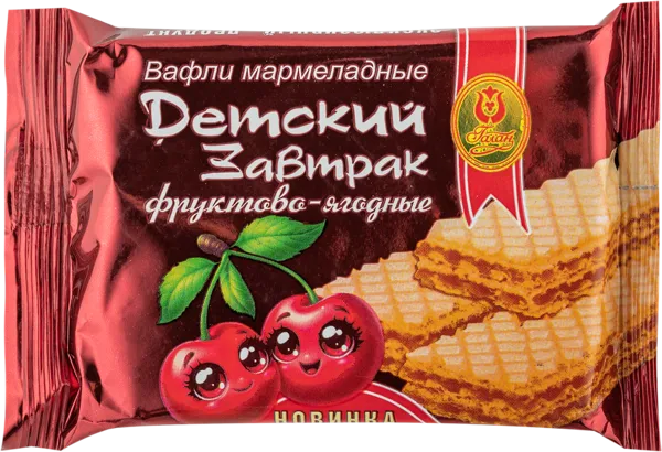 Изображение Вафли г.Курганинск Детский завтрак мармеладные ягодные Галан м/у, 50 г