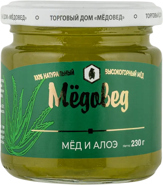 Изображение Конфитюр из алоэ меда Медовед Ингео-МЕД с/б, 230 г