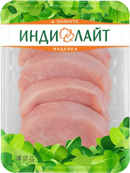 Изображение Птица охлажденная Индейка Индилайт котлета натур ПензаМолИнвест лоток, 400 г