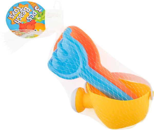 Изображение Набор для песка Купман лейка лопатка грабли Купман Интернэшнл сетка, 1 шт