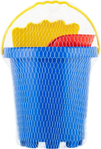 Изображение Набор 4 предмета для песка Купман ведро с формочками 19см Купман Македония сетка, 1 шт