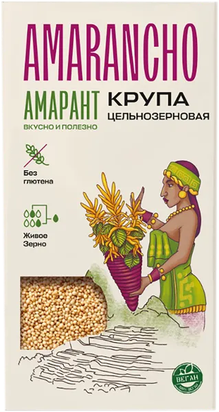 Изображение Крупа амарантовая Амаранчо цельнозерновая Амарант Технология м/у, 600 г