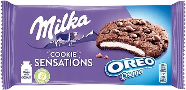Изображение Печенье с начинкой Милка сэнсейшн крем Орео шоколадное Мондэлис м/у, 156 г