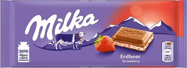 Изображение Шоколад молочный Милка клубничный йогурт Мондэлис м/у, 100 г