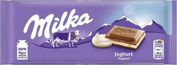 Изображение Шоколад молочный Милка йогурт Мондэлис м/у, 100 г