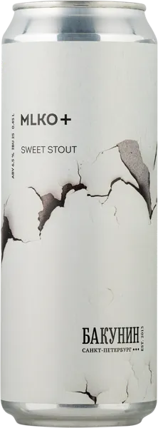 Изображение Пивной напиток темный 6,8% н/ф Бакунин молоко сладкий стаут Бакунин ж/б, 0,45 л