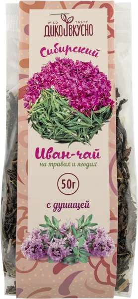 Изображение Напиток чайный Дико вкусно иван-чай с душицей Вкусная Сибирь м/у, 50 г