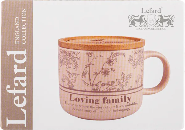 Изображение Кружка 400мл с крышкой Лефард свит хоум Лефард кор, 1 шт