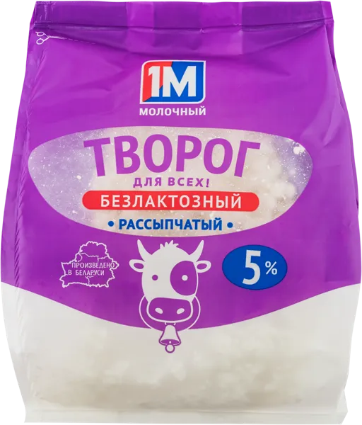 Изображение Творог 5% без лактозы 1М Минский МЗ №1 м/у, 350 г
