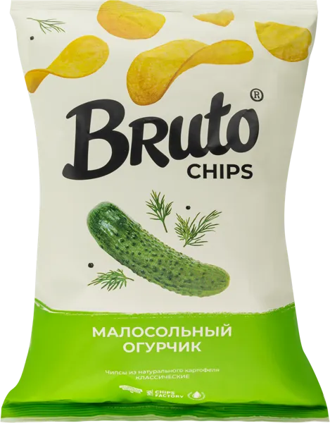 Изображение Чипсы картофельные Бруто малосольный огурчик Стамба м/у, 120 г