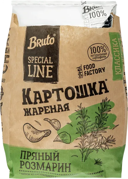 Изображение Чипсы картофельные Бруто пряный розмарин Стамба м/у, 120 г