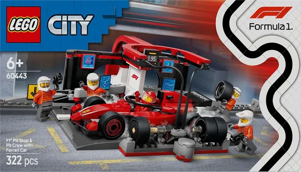Изображение Конструктор с 6 лет 60443 Лего город пит-стоп команда F1 Лего к/у, 1 шт