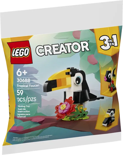 Изображение Конструктор с 6 лет 30688 Лего криэйтор тропический тукан 3в1 Лего м/у, 1 шт