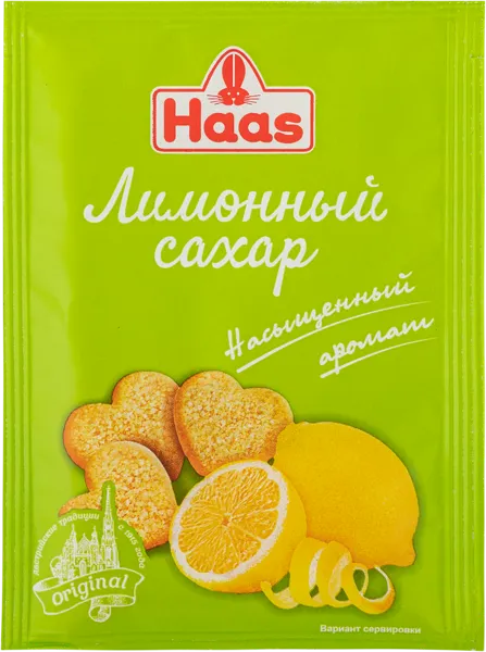 Изображение Сахар лимонный ХААС ЭД ХААС ООО м/у, 12 г