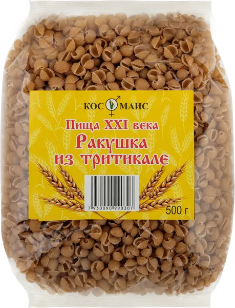 Изображение Макароны из тритикале КОС-МАИС ракушка НПО КОС-МАИС м/у, 500 г