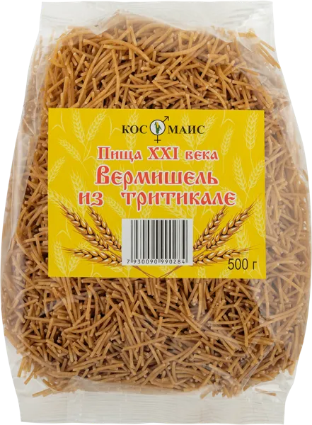 Изображение Макароны из тритикале КОС-МАИС вермишель НПО КОС-МАИС м/у, 500 г