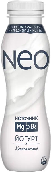 Изображение Йогурт 1,5% питьевой Нео классический ВБД п/б, 260 мл