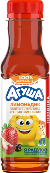 Изображение Напиток сокосодержащий с 3-х лет Агуша яблоко клубника шиповник Вимм-Билль-Данн п/б, 300 мл